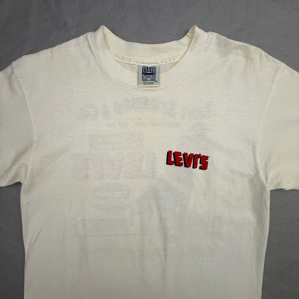 Levi's T-Shirt Mens Medium Vintage 80's Western Cowboy Graphic USA Single Stitch